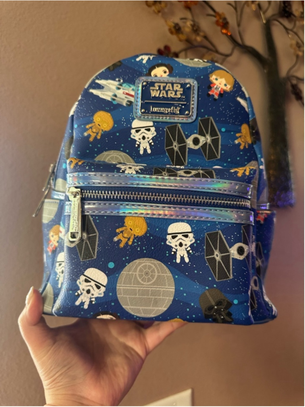 Star Wars Disney Parks Loungefly Chibi Backpack Death X-Wing Leia 2023